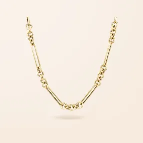 10K Gold Mixed Link Necklace