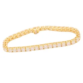 12.65ct 18k Yellow Gold Diamond Bracelet