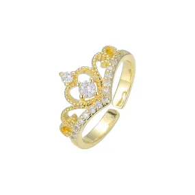 14K Gold crown open rings