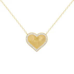 14K GOLD DIAMOND CHERYL HEART NECKLACE