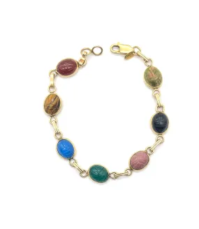 14k Gold Scarab Bracelet