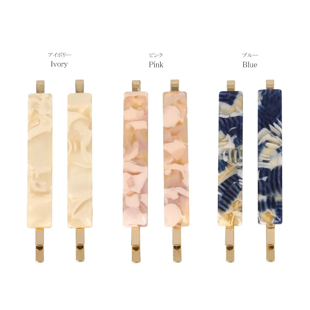 Acetate Marble Bobby Pin Set