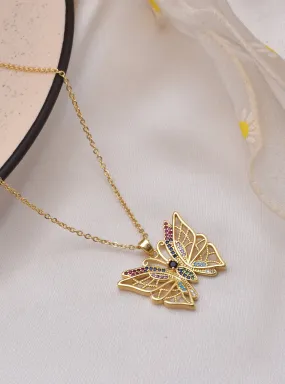 Adorable Butterfly Pendant Necklace