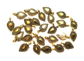 Antique Golden Drop Charms