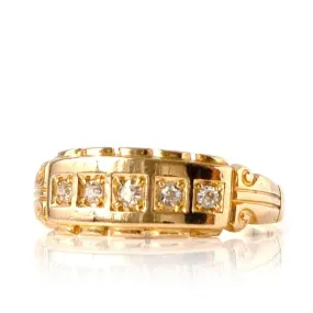 Antique Victorian 18ct Yellow Gold Diamond Ring