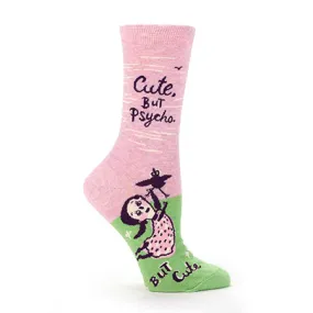 BLUE Q CUTE BUT PSYCHO CREW SOCK