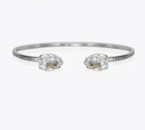 Caroline Svedbom Petite Drop Bracelet Rhodium Crystal