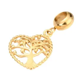 Charis Love Story European Charm Bead, Gold Stainless Steel (Purchase on Back Order 2-3 weeks)