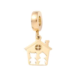 Charis Love Story European Single Charm Bead, Gold Stainless Steel (Purchase on Back Order 2-3 weeks)