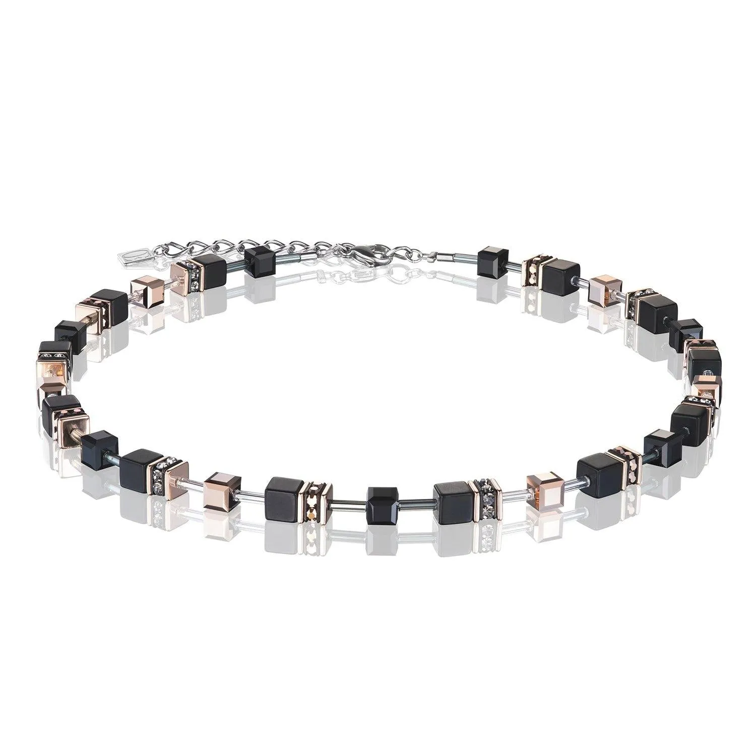 Coeur De Lion Black Swarovski® Crystals GeoCUBE® Necklace