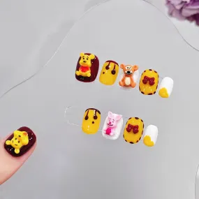 Cute Winnie the Pooth  Nails