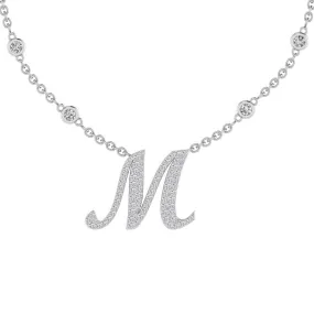 Diamond Initial Pendant Necklace 18K Gold (0.67 CT. TW)