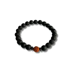 Divine Rudraksha Lava Bracelet