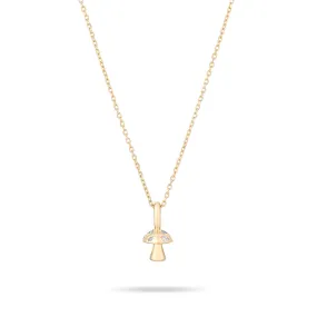 Enchanted Diamond Mushroom Necklace