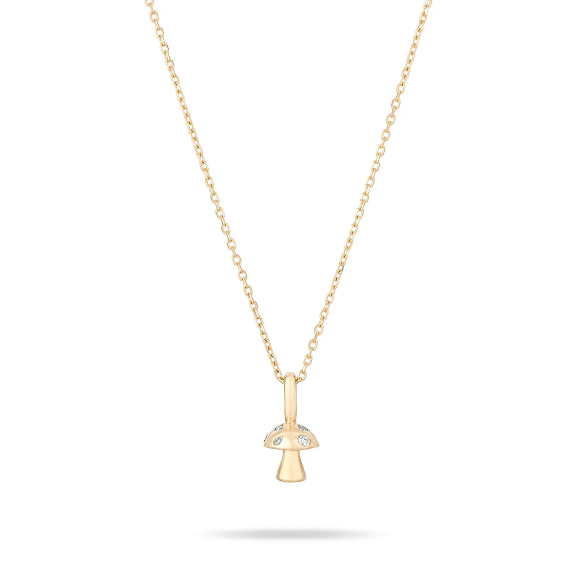 Enchanted Diamond Mushroom Necklace