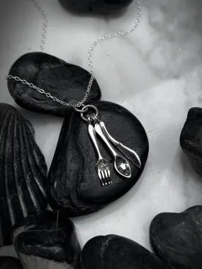 Fork, Knife & Spoon Utensil Necklace