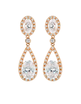 Georgini Aurora Radience Earrings - Rose Gold