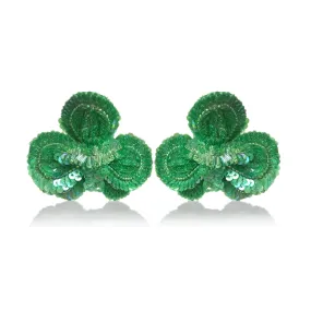 Green Orchid Earrings