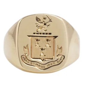 Optimized Title: Elegant Griffin Crest Signet Ring by Tiffany & Co. - Timeless Sterling Silver Design