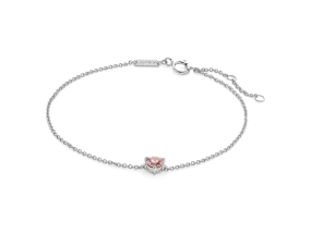 Lab-Grown Diamond ¼ct. Mini Round Brilliant Bracelet | Pink