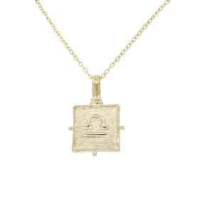 Libra Zodiac Gold Necklace