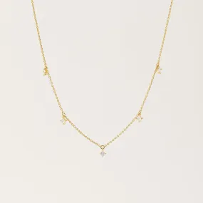 Lyra Cubic Zirconia Necklace Gold