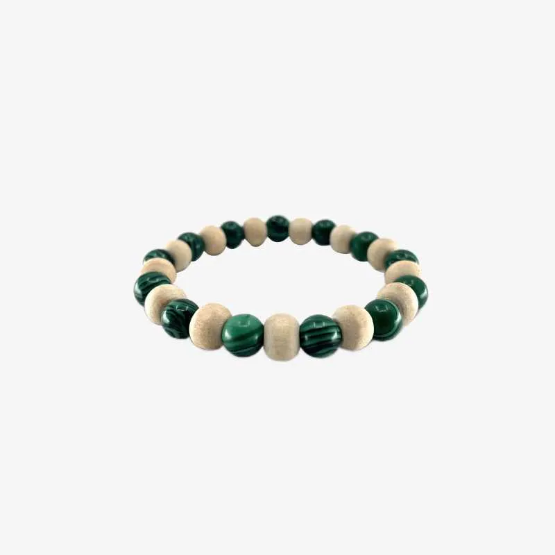 Malachite With Tulsi Bracelet