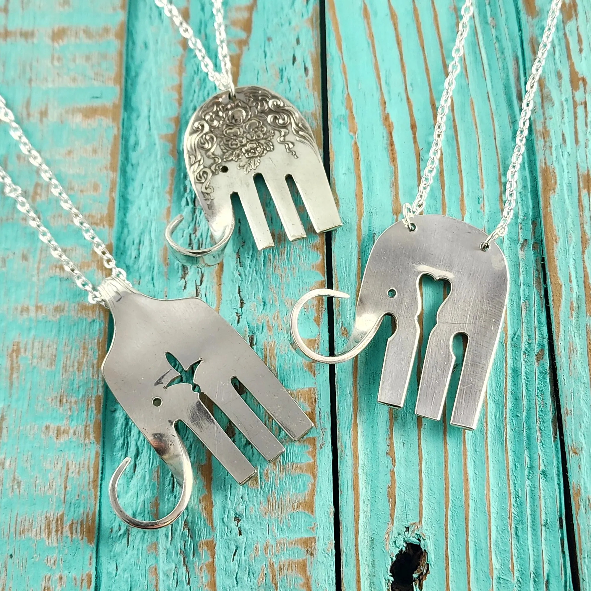 Mixed Bag Elefork Salad Fork Necklace - Wholesale