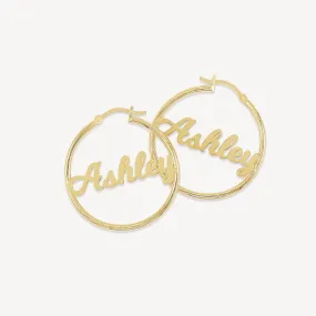 Name Hoop Earrings