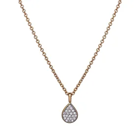 Pavé Peardrop Necklace - Diamond