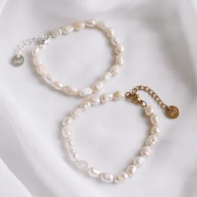 Peyton - Stainless Steel Pearl Bracelet