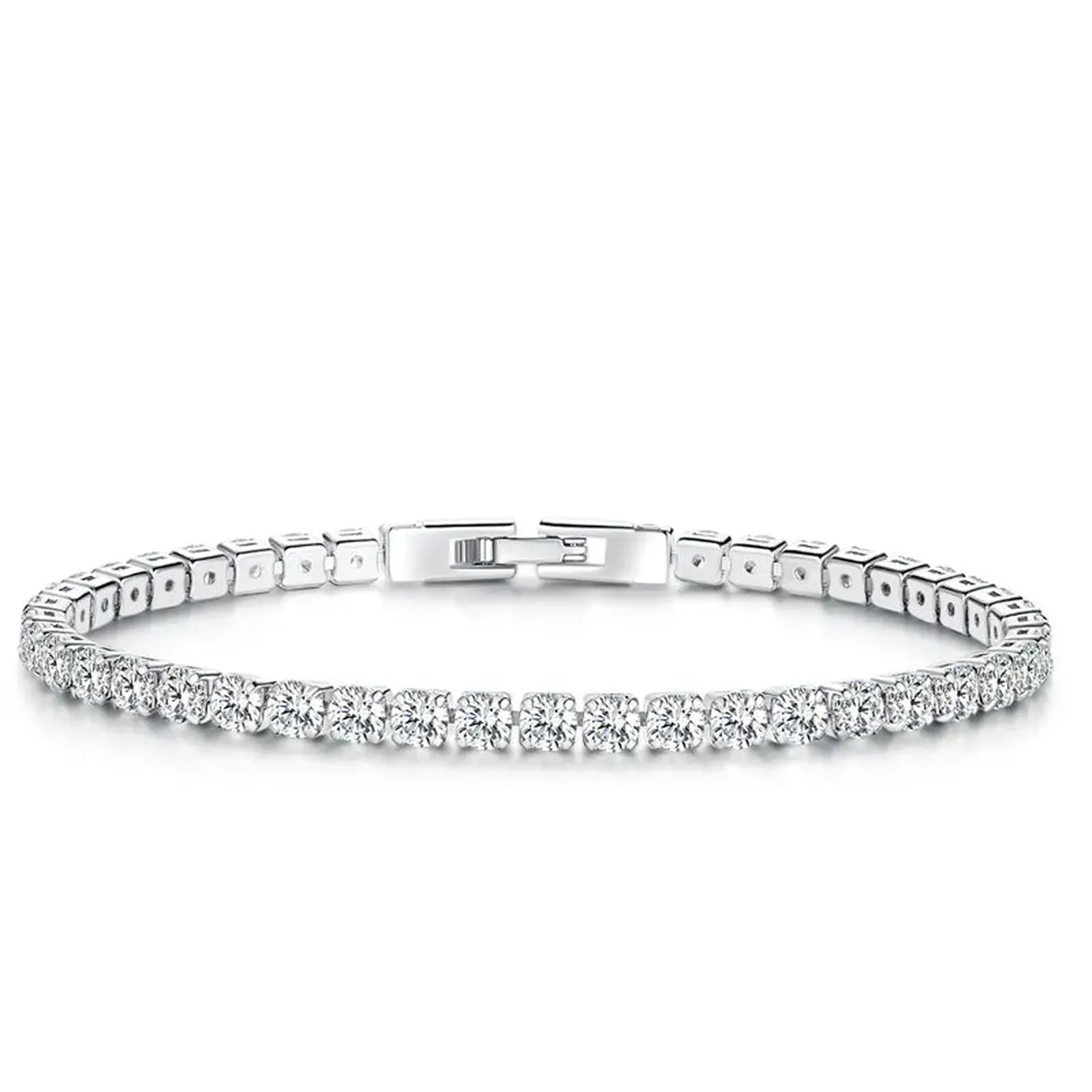 Plated Platinum 5 Colors Tennis Bracelet