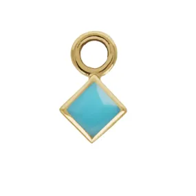 Princess Cut Gemstone Charm