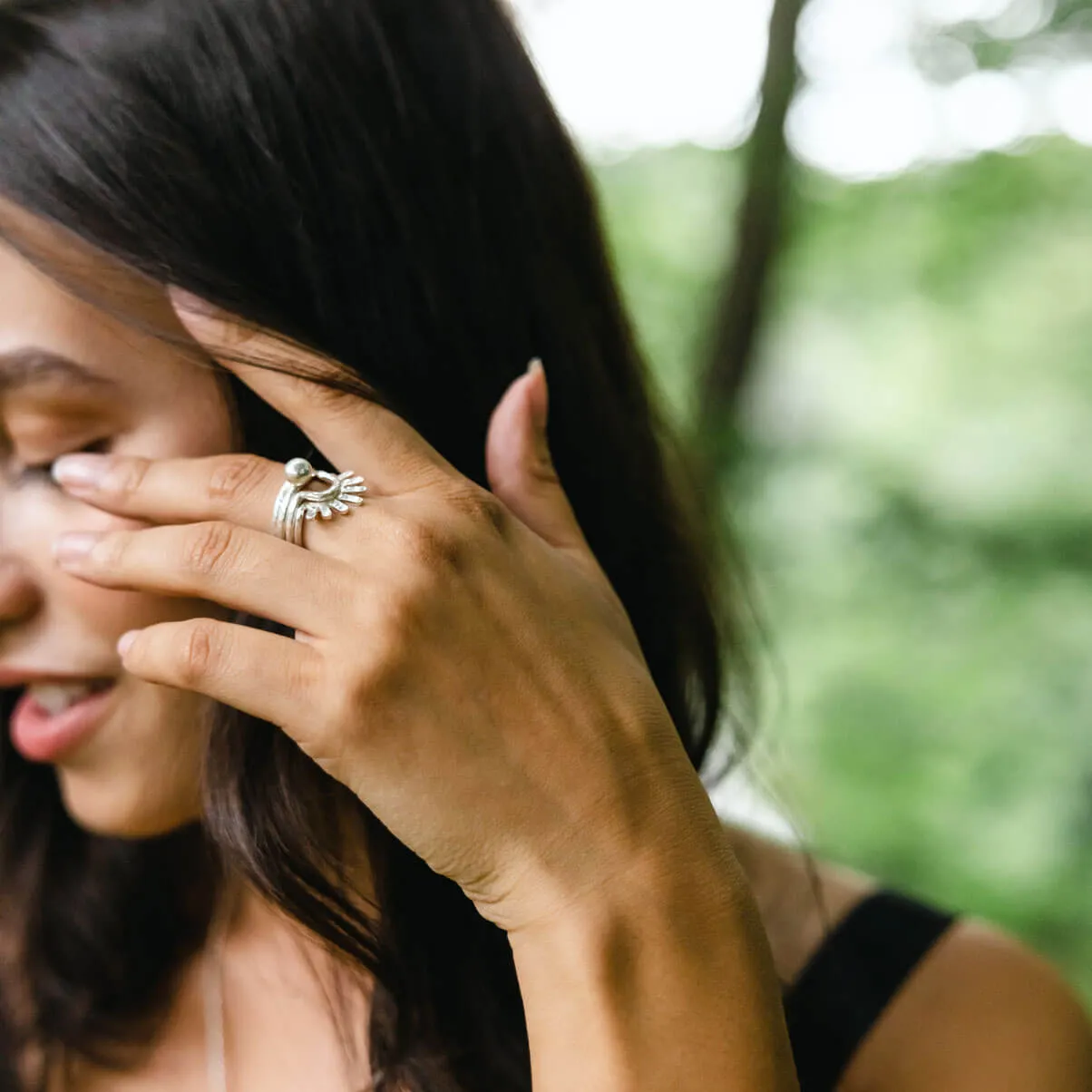 Ray Stacking Ring - Sterling Silver