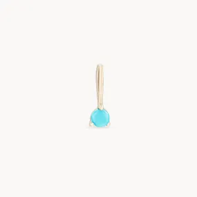 serendipity december birthstone charm - 10k yellow gold charm, turquoise