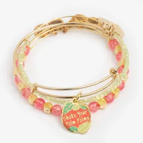 'Shake Your Palm Palms' Charm Bangle, Set of 3