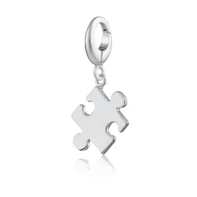 Silver Jigsaw Charm