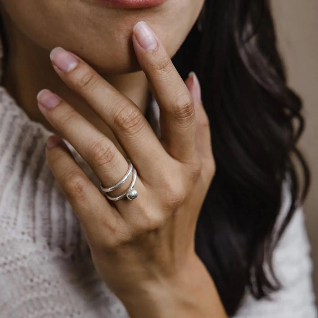 Simple Band Stacking Ring - Sterling Silver