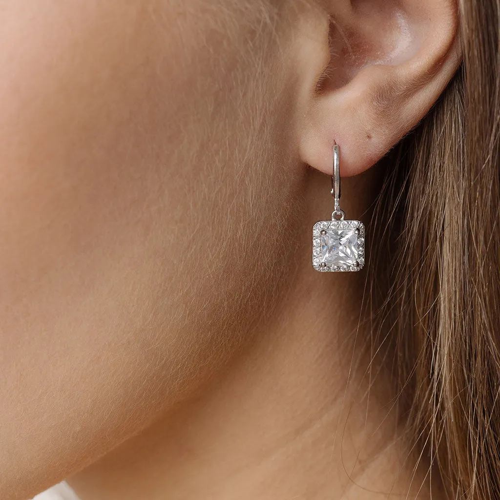 Square Crystal Earrings