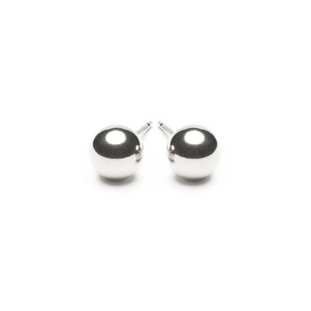 Sterling Silver Medium Ball Stud Earrings