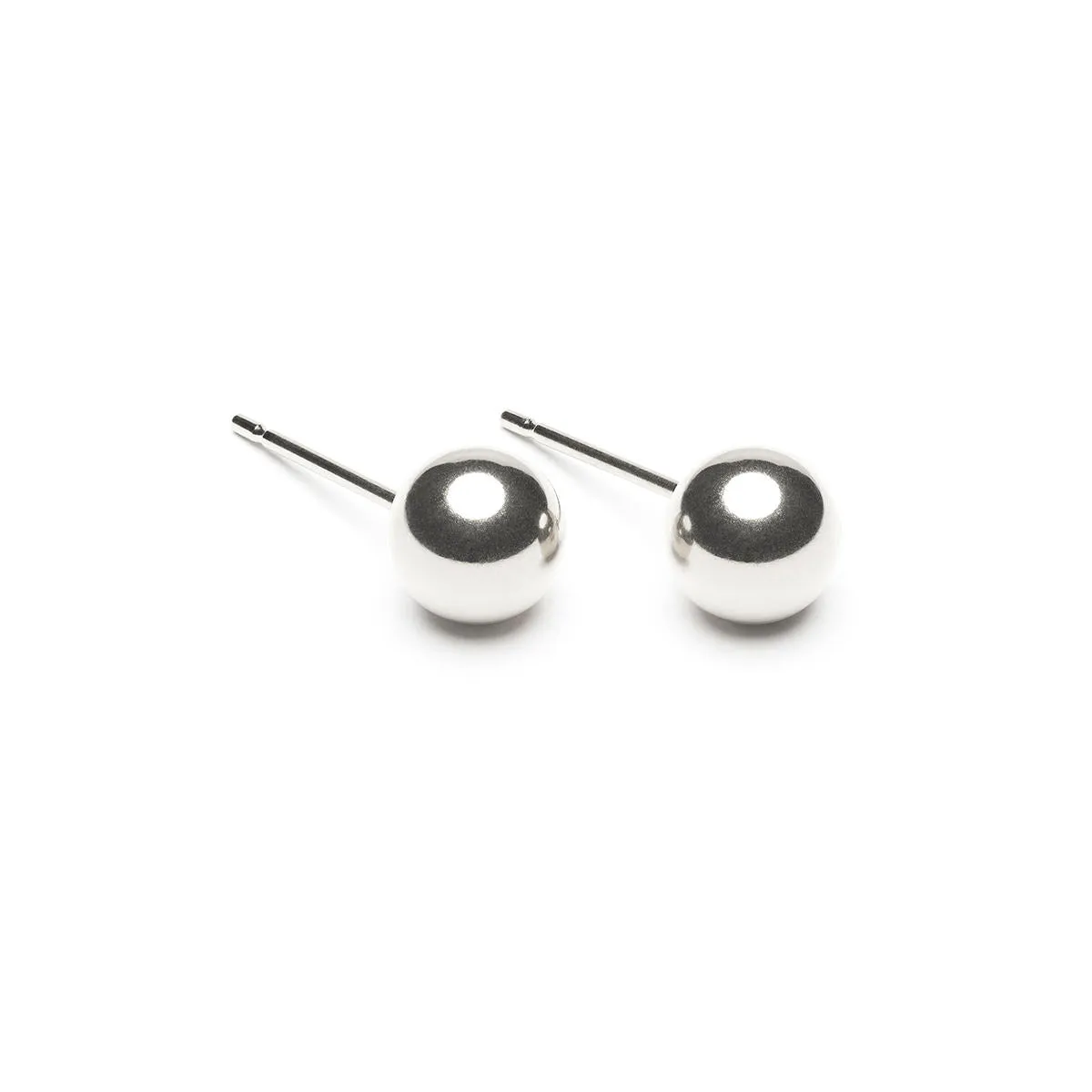 Sterling Silver Medium Ball Stud Earrings