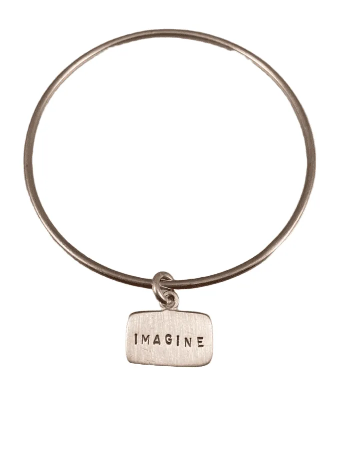 Tag Charm Bangle Bracelet