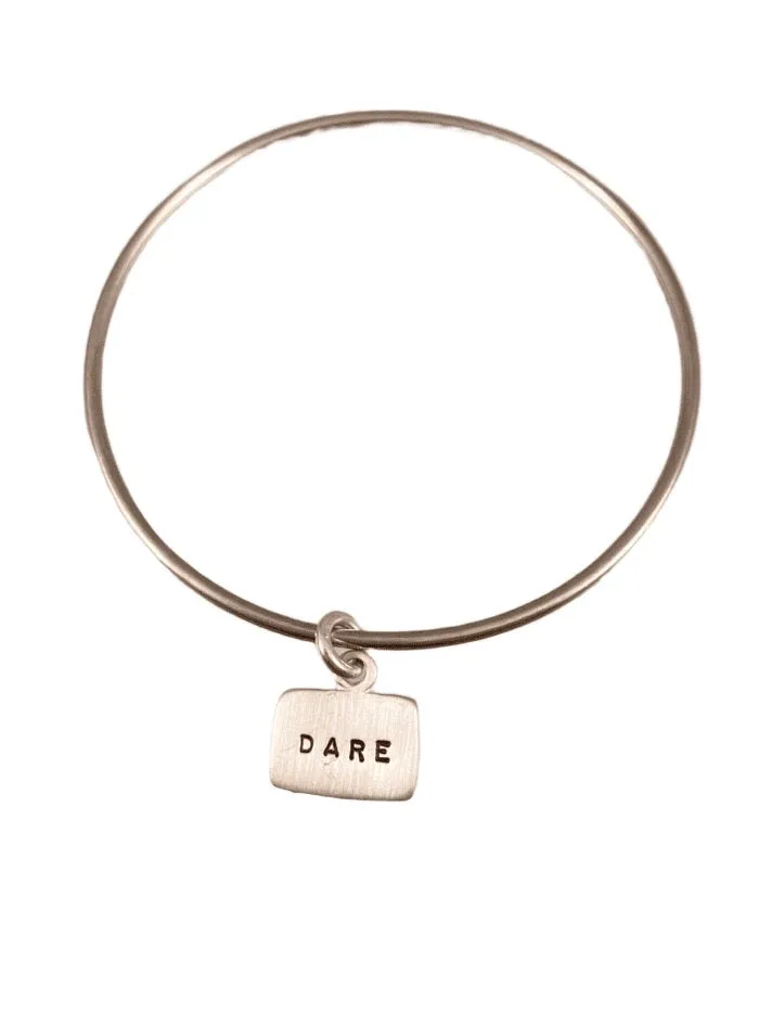 Tag Charm Bangle Bracelet