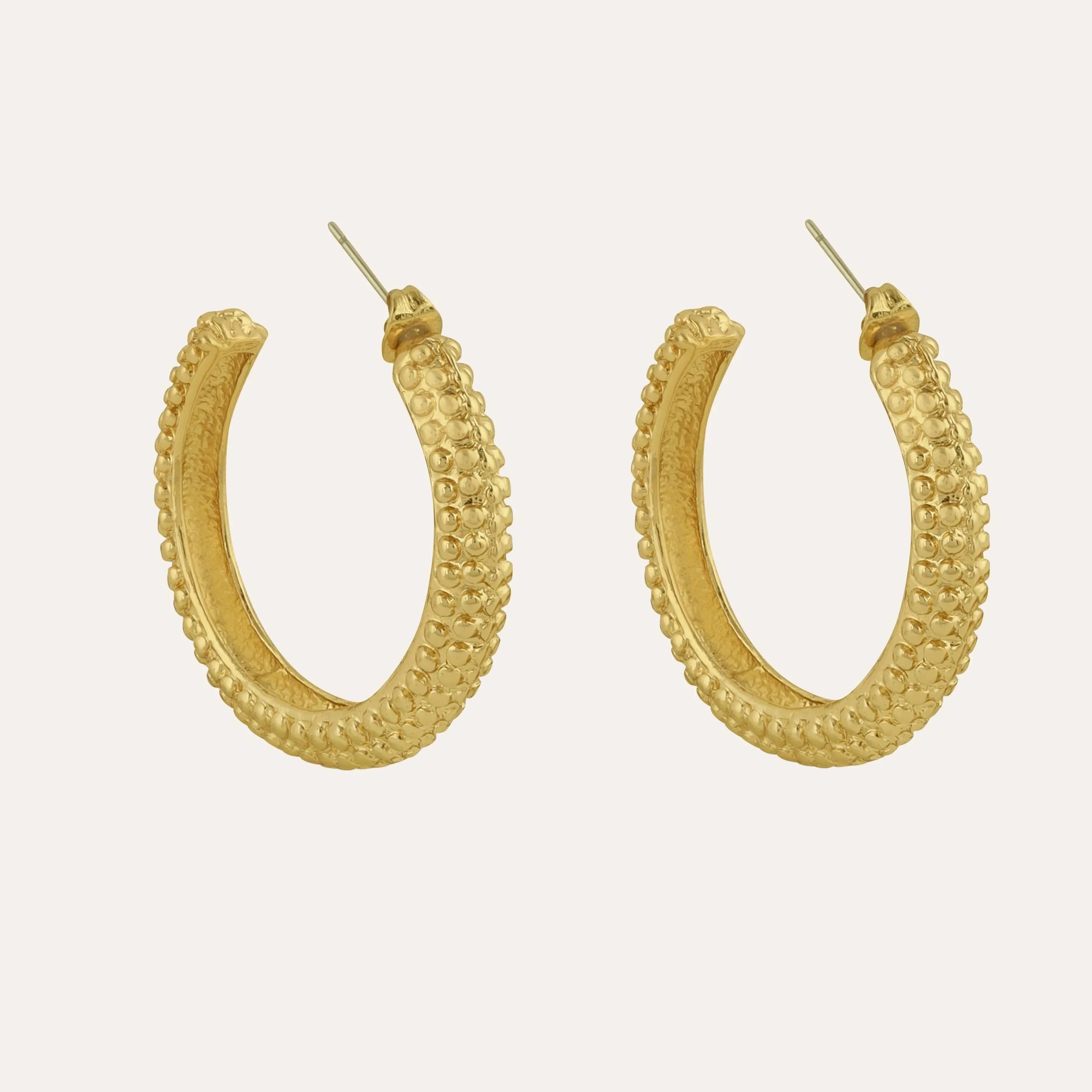 TFC Poppet Gold Plated Hoops Earrings