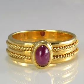 'Tiffany & Co.' Bezel Set Ruby Ring | SZ 7 |