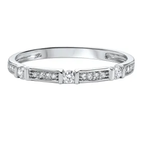 Triple Diamond Bar Mixable Stacking Band