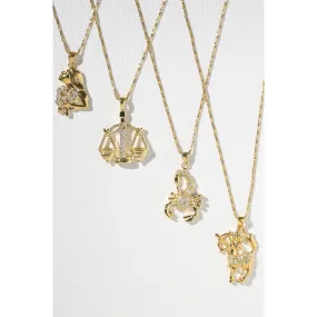 Vanessa Mooney Star Zodiac 24k Gold Plated Necklace