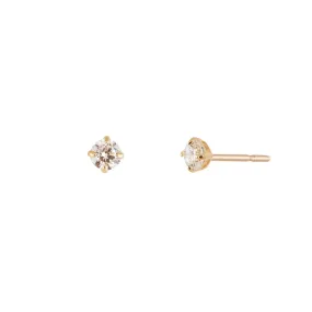 Zirconia Stud Earrings - 14 Karat Gold